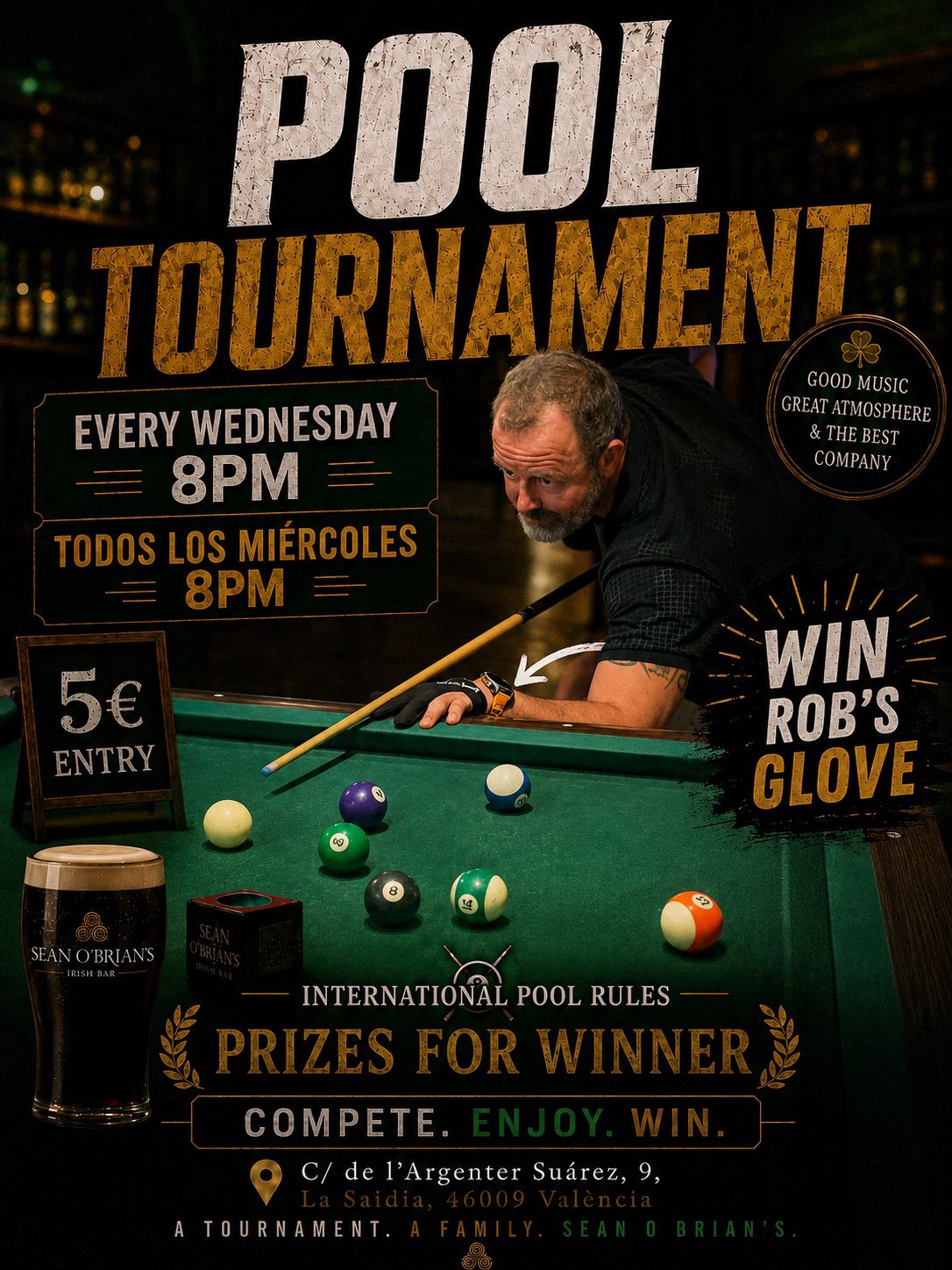Pool Tournament Sean O'Brian's